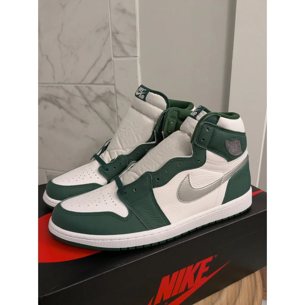 Air Jordan 1 Retro High OG‎ Gorge Green Metallic Silver DZ5485-303 Size 14